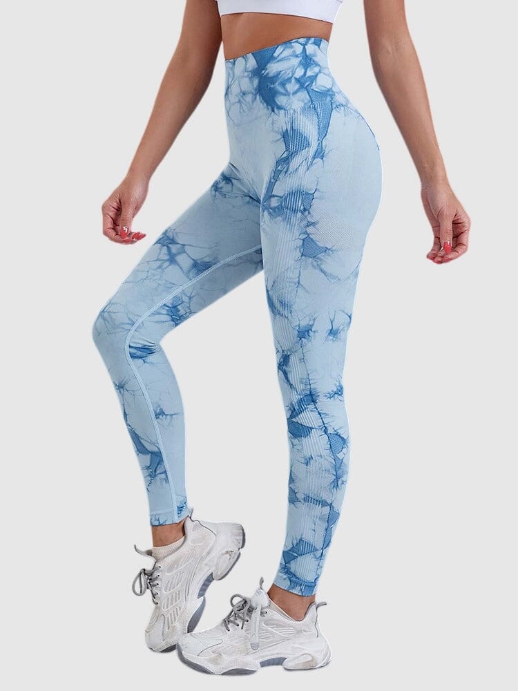 Legging Sport Teinté Push Up Sans Couture helankezatrening.com XS Bleu clair