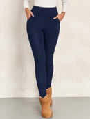 Legging Thermo Polaire Poche Leggings helankezatrening.com sa Bleu