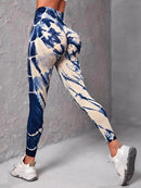 Legging Tie Dye Push Up Sport Leggings helankezatrening.com sa Bleu sombre