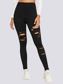 Legging Troué Noir Leggings helankezatrening.com sa