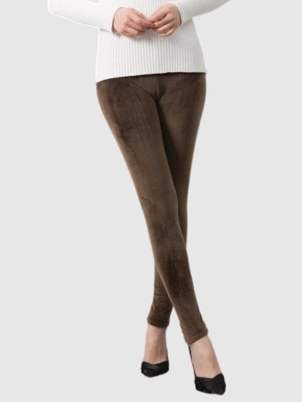 Legging Velours Leggings helankezatrening.com : Legging Femme | Vêtements de Sport sa Café