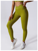 Legging Ventre plat Galbant Sans Couture Leggings helankezatrening.com sa Vert