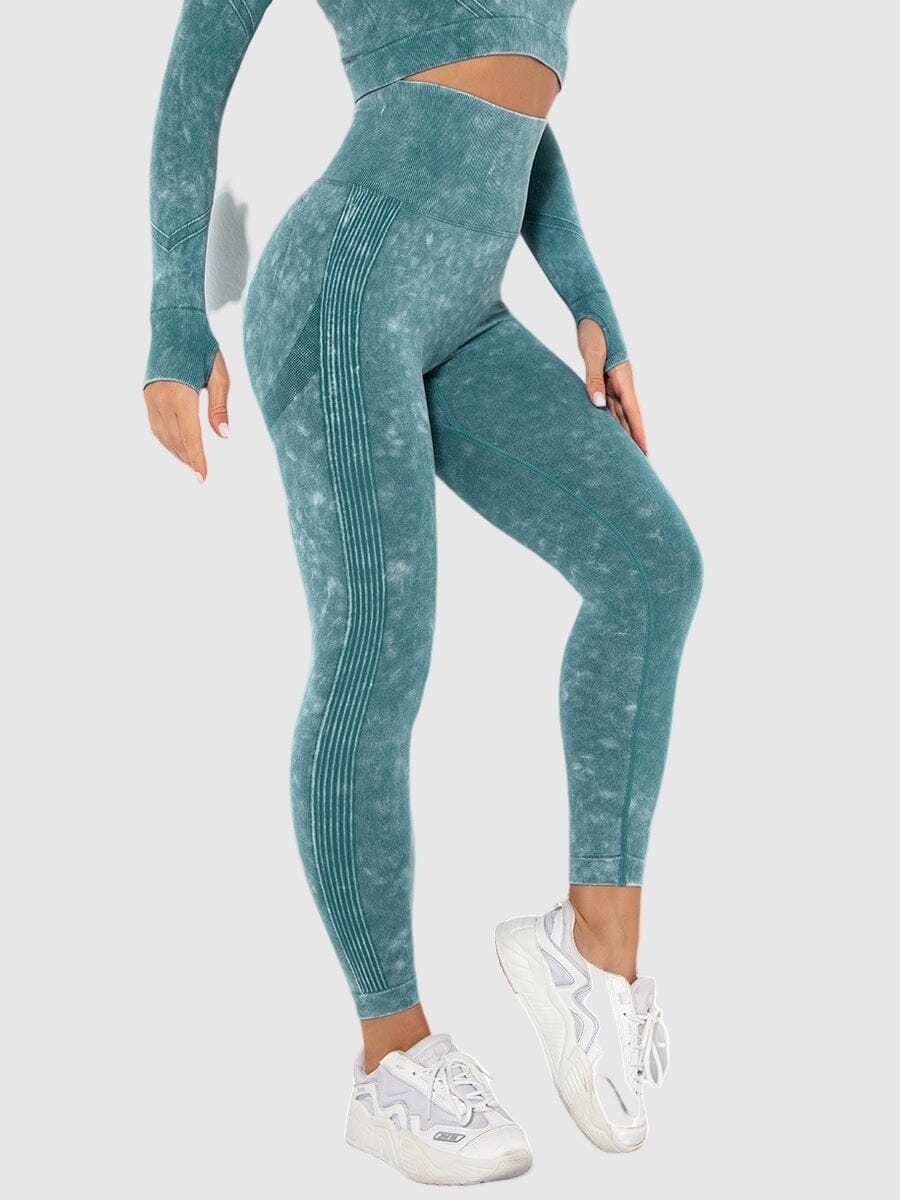 Legging Ventre Plat Push Up Sport helankezatrening.com sa Bleu canard