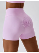 Short Court Plissé Push Up - Sport Shorts helankezatrening.com sa Rose