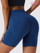 Short Cycliste Push Up Taille Haute Shorts helankezatrening.com sa Bleu royal