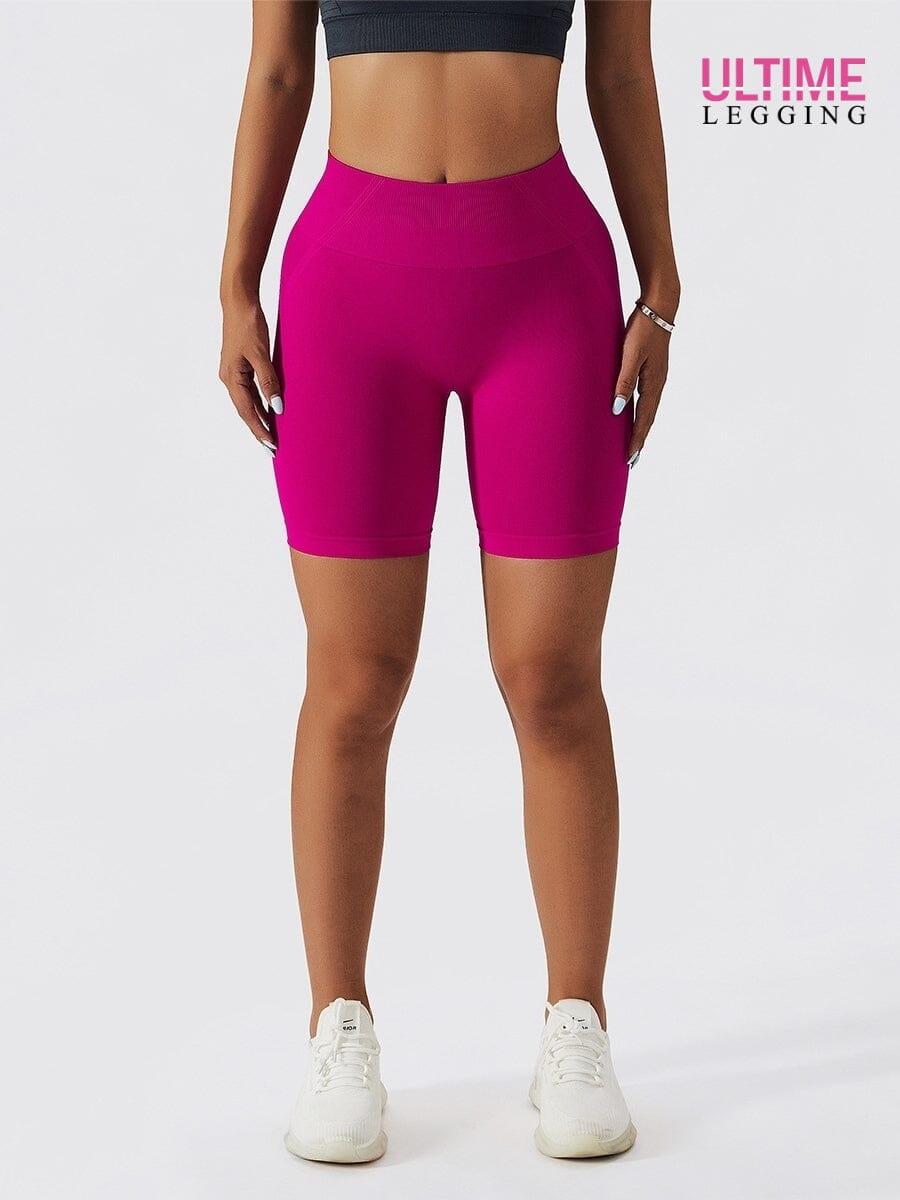 Short Cycliste Push Up Taille Haute Shorts helankezatrening.com sa Fuchsia