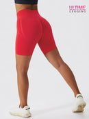 Short Cycliste Push Up Taille Haute Shorts helankezatrening.com sa Rouge
