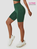 Short Cycliste Push Up Taille Haute Shorts helankezatrening.com sa Vert