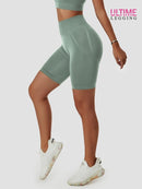 Short Cycliste Push Up Taille Haute Shorts helankezatrening.com sa Vert grisé