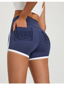 Short Fitness Poche Sport Shorts helankezatrening.com sa Bleu