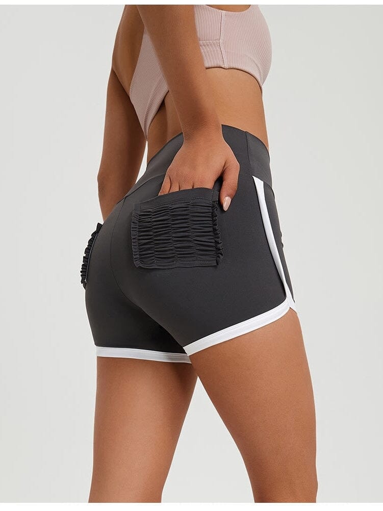 Short Fitness Poche Sport Shorts helankezatrening.com sa Charbon