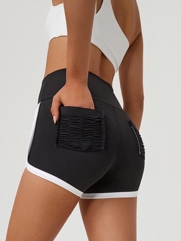 Short Fitness Poche Sport Shorts helankezatrening.com sa Noir