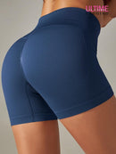 Short Gym Push Up - Ultime-Legging Shorts helankezatrening.com sa Bleu royal