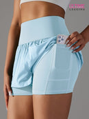 Short Running Poche - Ultime-Legging Shorts helankezatrening.com XS Bleu ciel