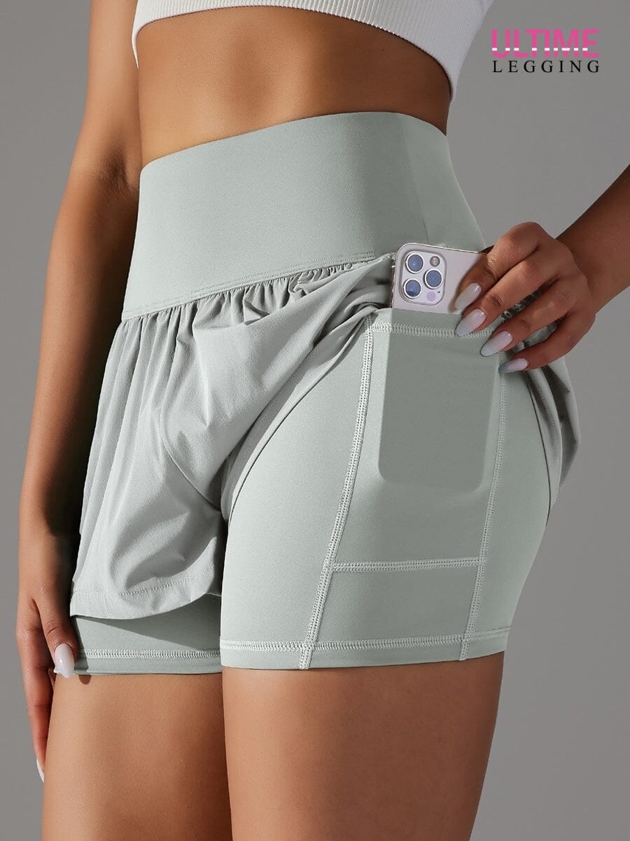 Short Running Poche - Ultime-Legging Shorts helankezatrening.com XS Gris