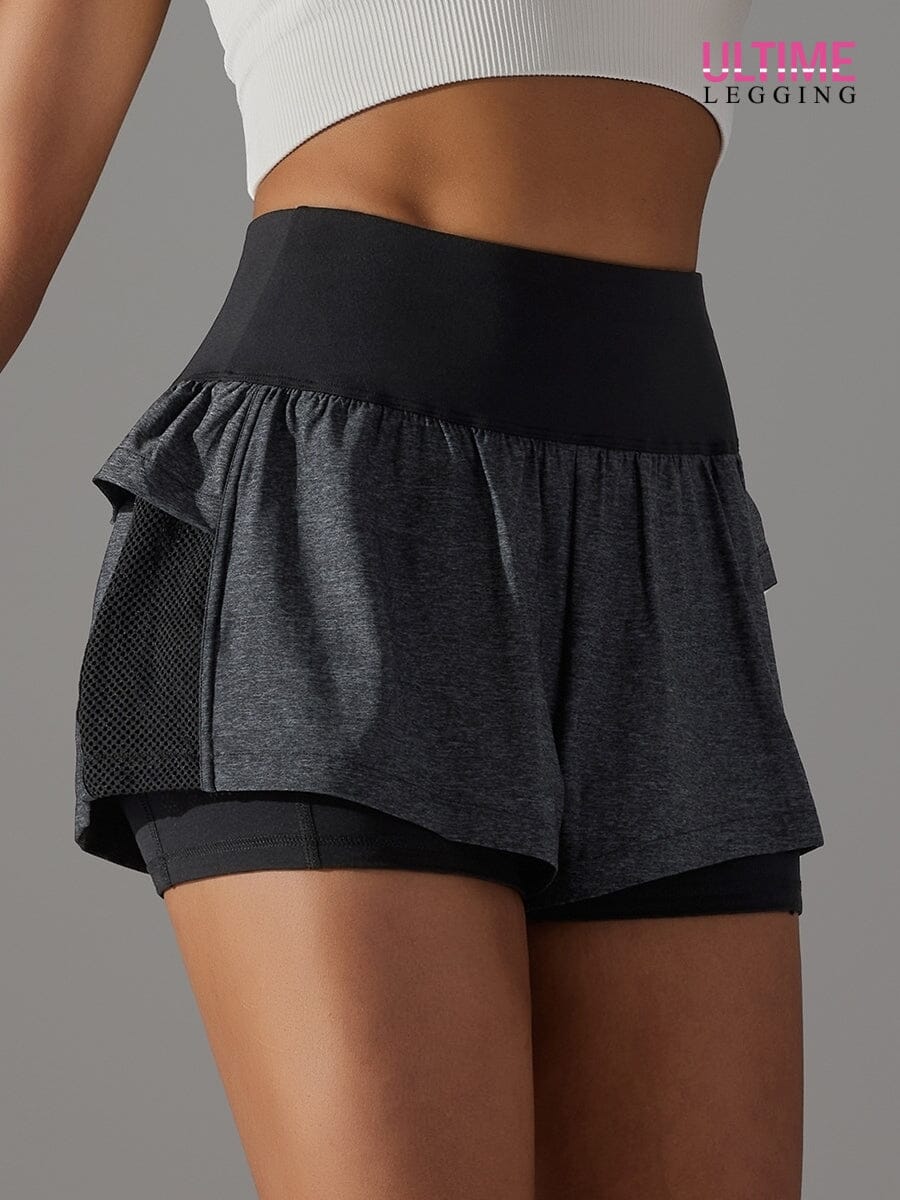 Short Running Poche - Ultime-Legging Shorts helankezatrening.com XS Gris foncé