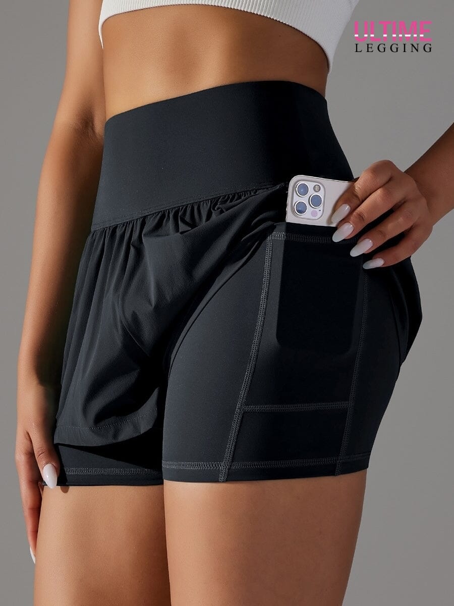 Short Running Poche - Ultime-Legging Shorts helankezatrening.com XS Noir