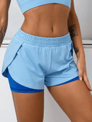 Short Sport 2 en 1 - Elixy Shorts helankezatrening.com sa Bleu