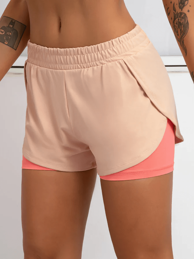 Short Sport 2 en 1 - Elixy Shorts helankezatrening.com sa Rose