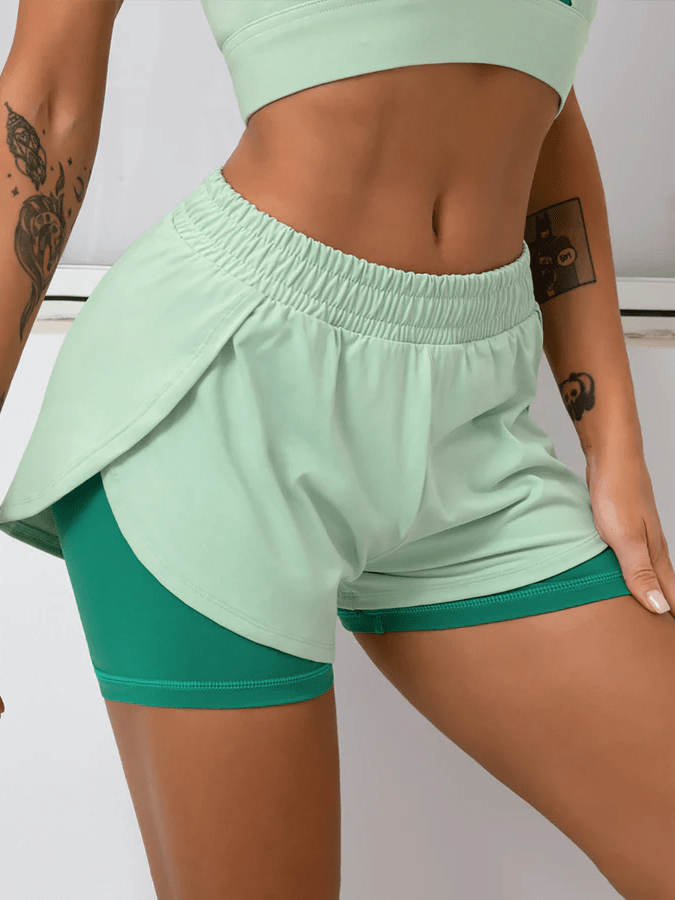 Short Sport 2 en 1 - Elixy Shorts helankezatrening.com sa Vert