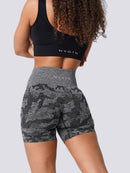 Short Sport Camouflage Sans Couture Shorts helankezatrening.com XS Gris sombre