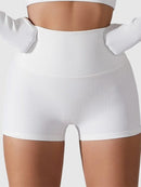 Short Sport Côtelé Taille Haute Shorts helankezatrening.com : Legging Femme | Vêtements de Sport sa Blanc