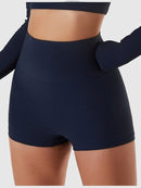 Short Sport Côtelé Taille Haute Shorts helankezatrening.com : Legging Femme | Vêtements de Sport sa Bleu Royal