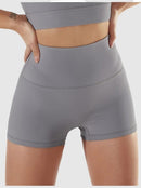 Short Sport Côtelé Taille Haute Shorts helankezatrening.com : Legging Femme | Vêtements de Sport sa Gris