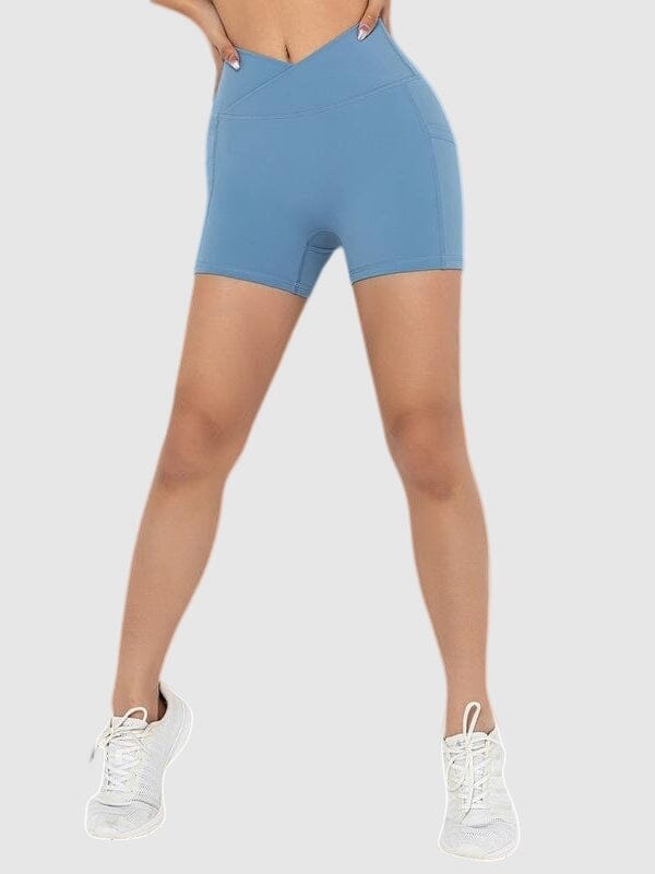 Short Sport Court Poches Shorts helankezatrening.com XS Bleu