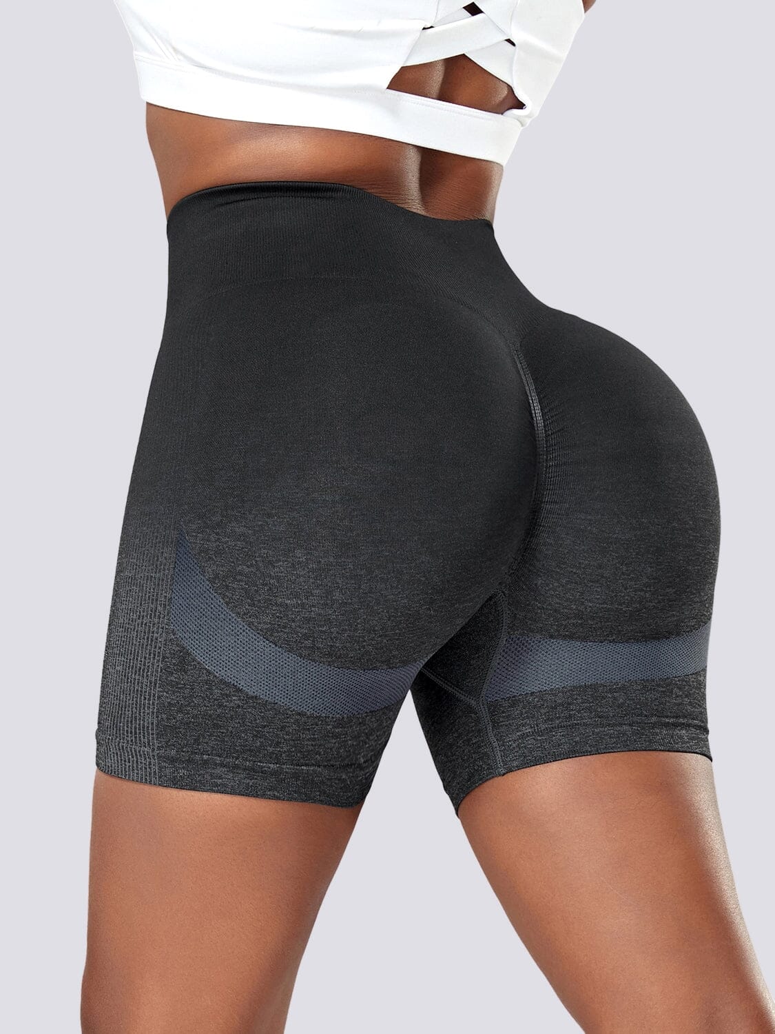 Short Sport Dégradé Push Up Shorts helankezatrening.com sa Noir