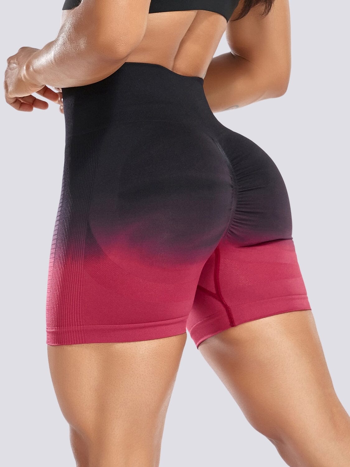 Short Sport Dégradé Push Up Shorts helankezatrening.com sa Rouge