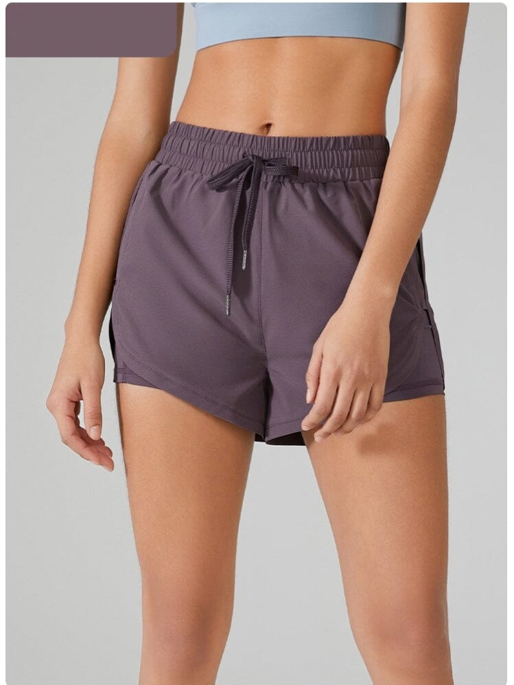 Short Sport Large Taille Elastiquée Shorts helankezatrening.com sa Violet