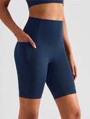 Short Sport Long Poche Shorts helankezatrening.com : Legging Femme | Vêtements de Sport sa Bleu