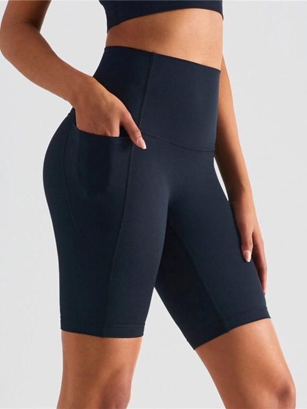 Short Sport Long Poche Shorts helankezatrening.com : Legging Femme | Vêtements de Sport sa Noir