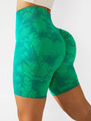 Short Sport Marbré Push Up Shorts helankezatrening.com sa Vert