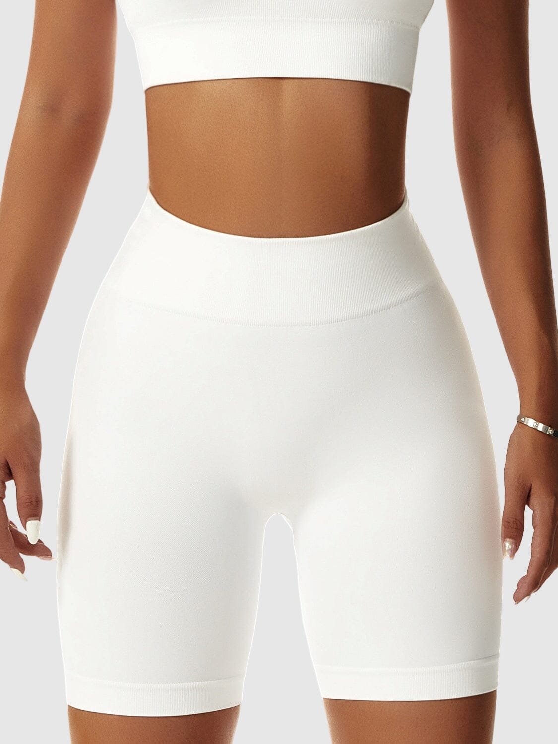 Short Sport Mi-Long Push Up Leggings helankezatrening.com sa Blanc