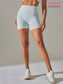 Short Sport Moulant Taille Haute (Push Up) Ultime-Legging Shorts helankezatrening.com sa Blanc glacier