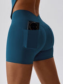 Short Sport Poche Téléphone Shorts helankezatrening.com sa Bleu