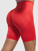 Short Sport Push Up Taille Haute Shorts helankezatrening.com sa Rouge