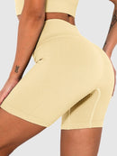 Short Sport Sans Couture Côtelé Shorts helankezatrening.com : Legging Femme | Vêtements de Sport sa Beige