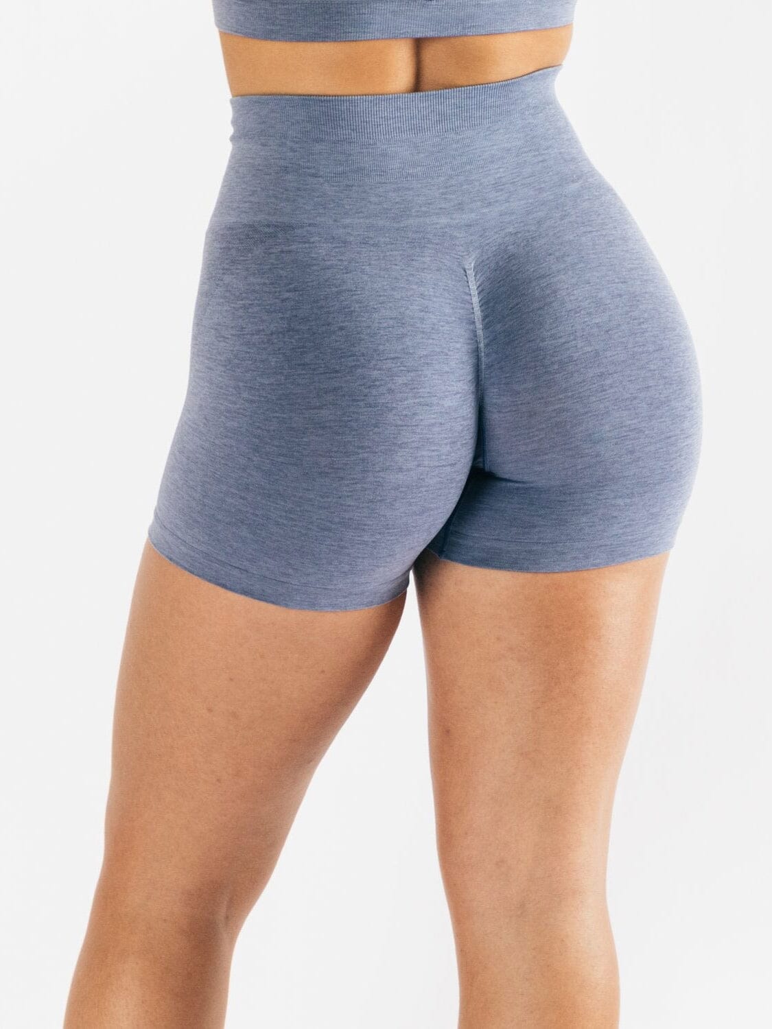 Short Sport Sans Couture Push Up Shorts helankezatrening.com sa Bleu grisé