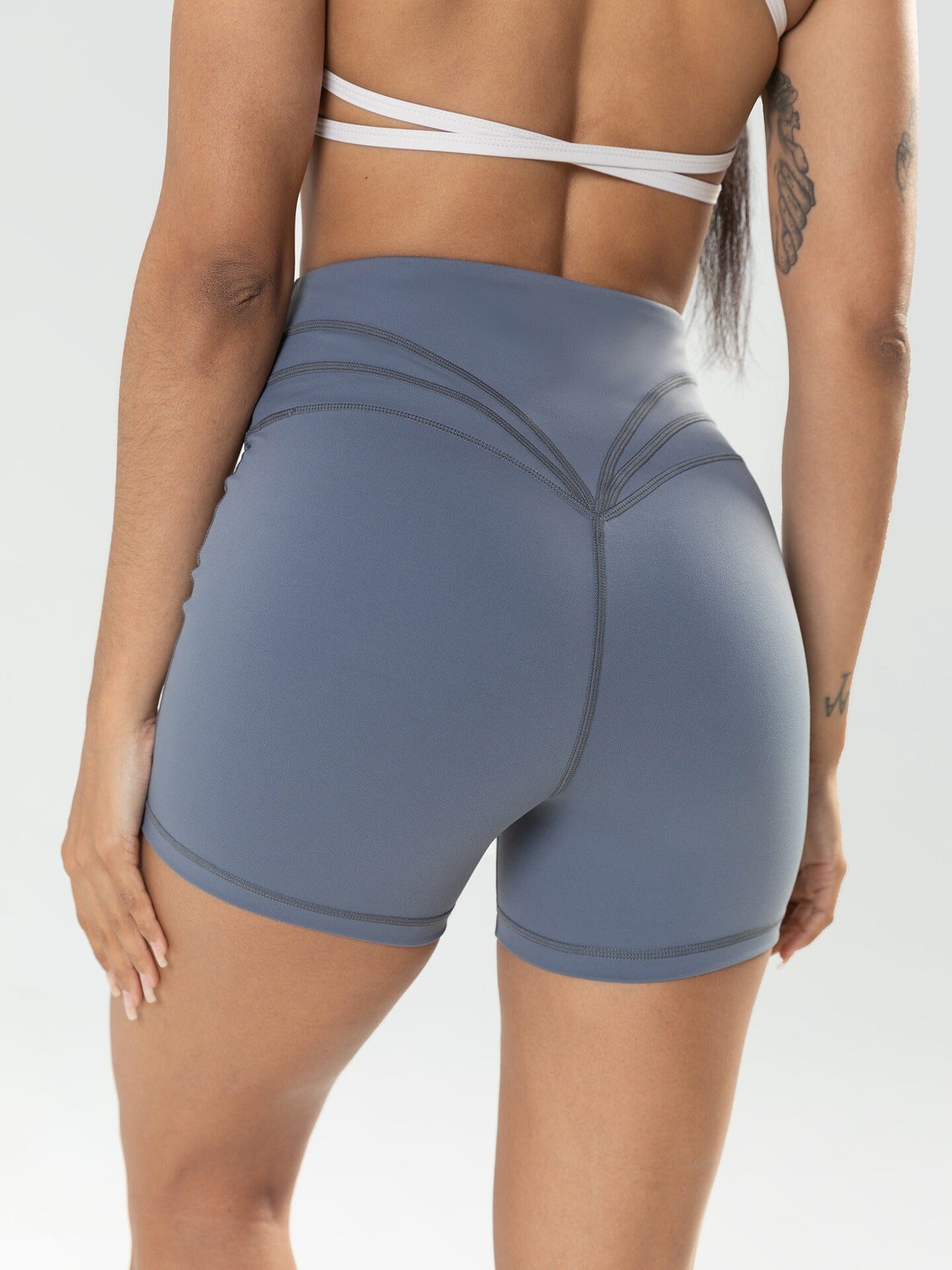 Short Sport Sculptant Taille Haute Shorts helankezatrening.com sa Gris