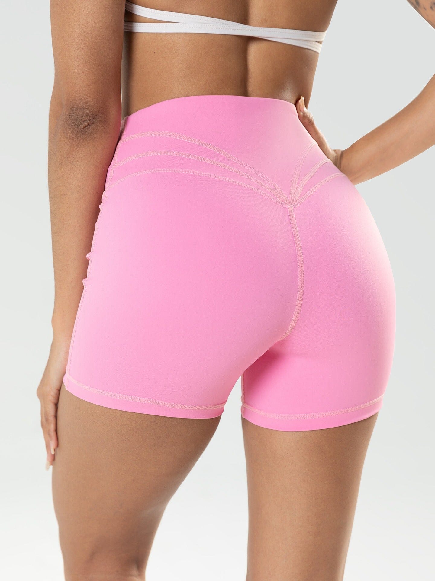 Short Sport Sculptant Taille Haute Shorts helankezatrening.com sa Rose