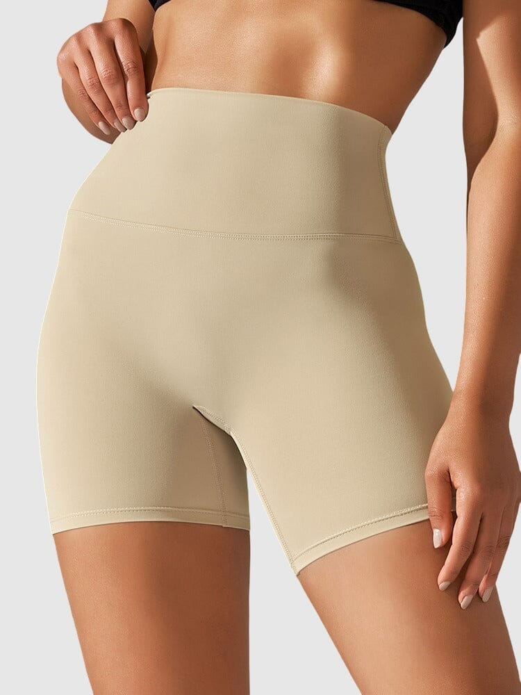 Short Sport Taille Haute Ferme Shorts helankezatrening.com XS Beige