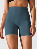 Short Sport Taille Haute Ferme Shorts helankezatrening.com XS Bleu grisé