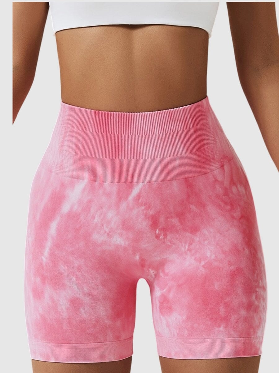 Short Sport Taille Haute Push Up Imprimé Shorts helankezatrening.com sa Rose