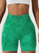 Short Sport Taille Haute Push Up Imprimé Shorts helankezatrening.com sa Vert