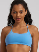 Soutien-Gorge Sport Bretelles Fines Croisées Soutien-gorge sport helankezatrening.com sa Bleu ciel