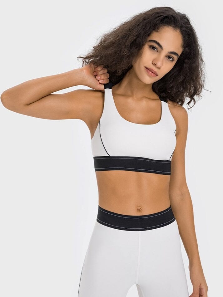 Soutien-Gorge Sport Bretelles Réglables - OlyFit Soutien-gorge sport helankezatrening.com XS Blanc