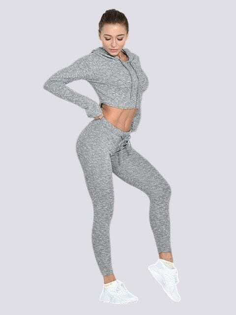 Tenue Sport Côtelée Leggings helankezatrening.com sa Gris